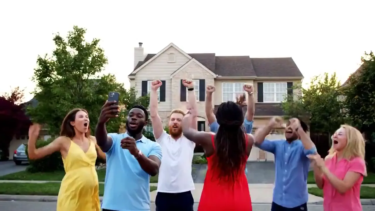 House explosion (sort of) gender reveal #veo3